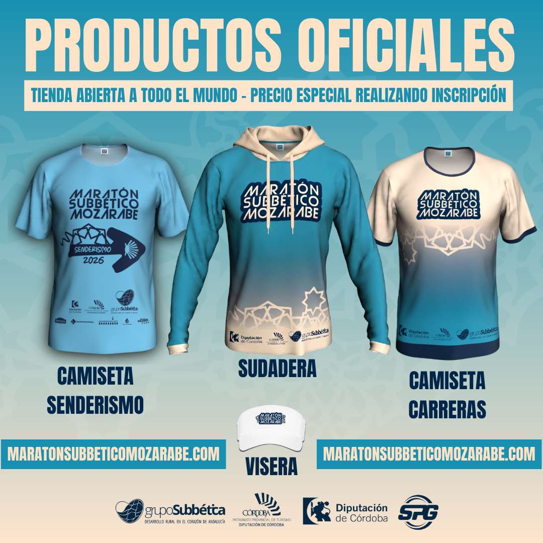Compra los productos oficiales de Maraton Subbetico Mozarabe