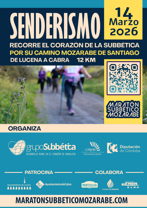 Cartel Oficial Senderismo Mozárabe Subbética Córdoba